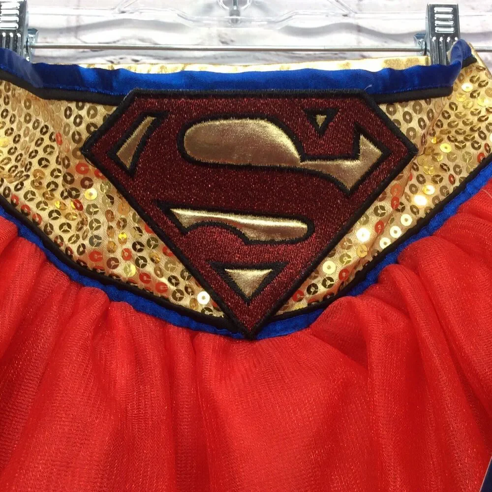 DC Comics Supergirl Skirt/Tutu Girls Size 8-10 Ages 6+ Costume Cosplay Halloween